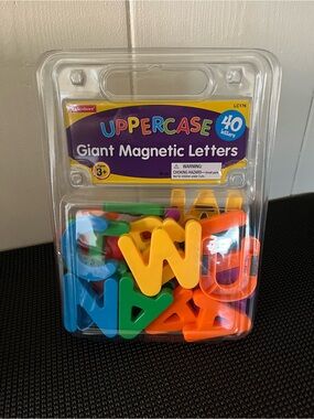 Uppercase Giant Magnetic Letters - Bright Multicolor Learning Set